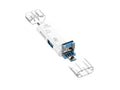 Adaptador OTG Techancy 5 em 1 com leitor de armazenamento compatível com telemóveis e computadores, KJ8810, branco